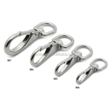 Marine Stainless Steel Swivel Eye Snap Hook for Boating and Yachting