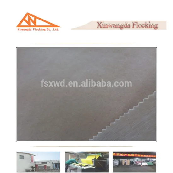 Color burlywood long velvet spunlace non-woven flocked velvet fabric