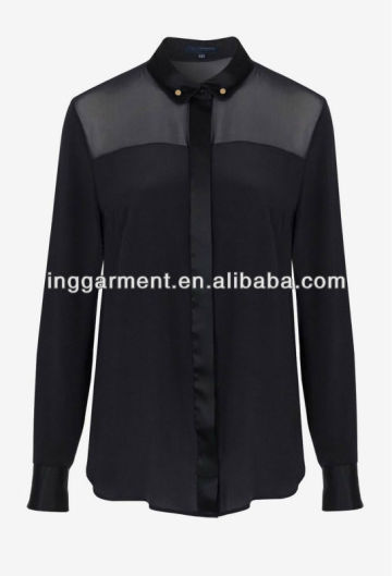 Ladies Buttoned Pure Silk Classic Blouse