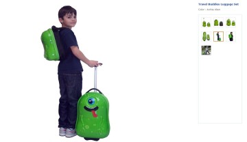 Travel Buddies Rolling Trolley Luggage Set Suitcase