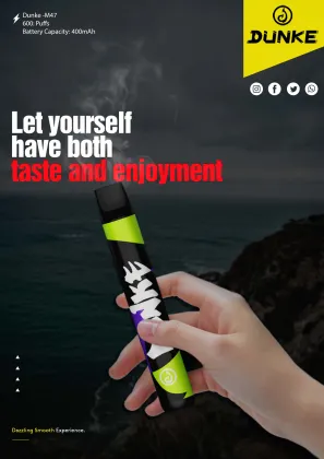 Dunke disposable 600puffs vape pen vape tank atomizer