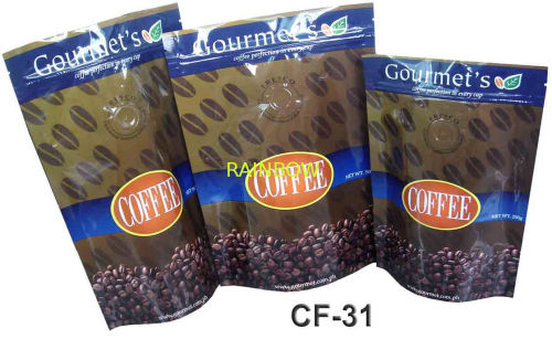 100 Micron Customized Pet / Al / Pe Coffee / Tea Plastic Pouches Packaging