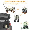  double decker folding wagon Portable Utility Collapsible Wagon All Terrain Wheels Manufactory