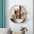 Metal Gold Circular Floating Shelf