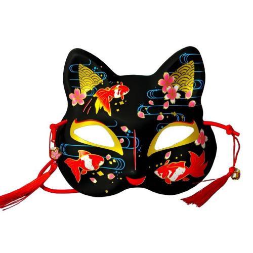 Máscara facial de gato pintado de borboleta peixinho dourado