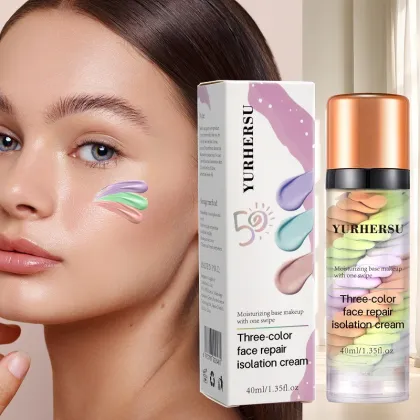 YURHERSU Three-Color Isolation Cream Hydrating Sunscreen Foundation Base