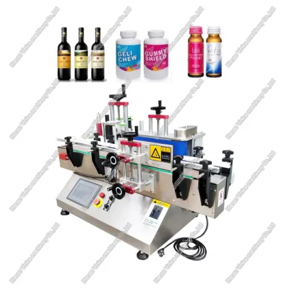 Desktop Technology Ampoule Vial Syrup Flat Bottle Labeling Machine