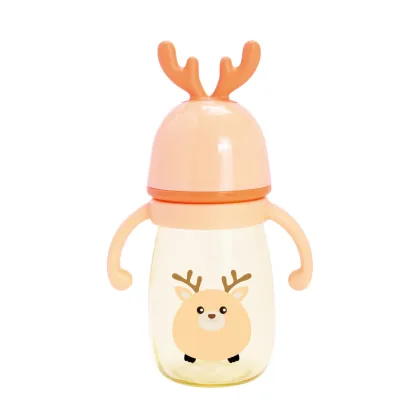 Deer lid baby bottle with handle PPSU