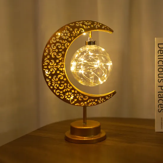 Custom Moon Desk Lamp: Crescent Night Light for Unique Indoor Ambiance