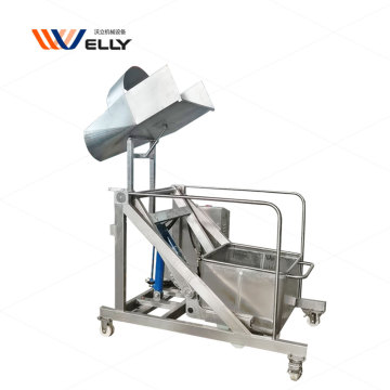 Stainless Steel Hydraulic Meat Trolley Cart - 200L Lifter and Elevator for Food Materials