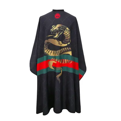 Custom Polyester Pongee Barber Cape Gown with Metal Snaps - OEM/ODM Services