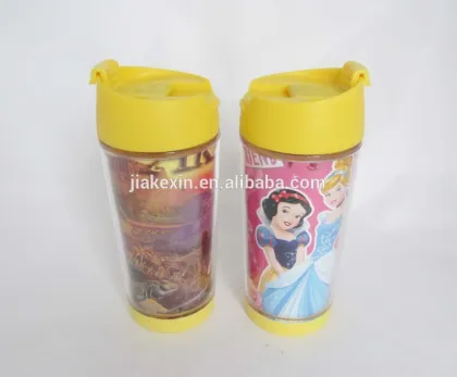Personalized plastic kids mugs kids drinking cup thermos mug
