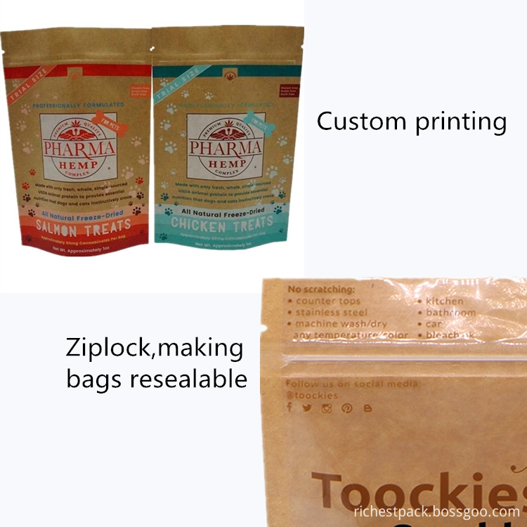 kraft paper stand up bag