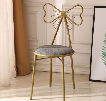 Iron Leather makeup chair Dressing Stool