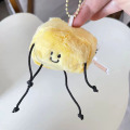 Yellow bread and toast plush toy pendant