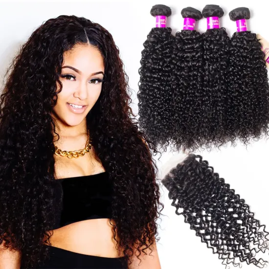 CELIE Brazilian Curly Hair Bundles Wholesale Human Hair Mongolian Virgin Kinky Curly Hair Extension