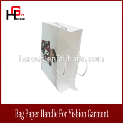 Trade Assurance Luxury Customized Packaging Bag Paper Handle For Yishion Garment