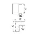 10x30 90 -градусный разъем квадратной трубки