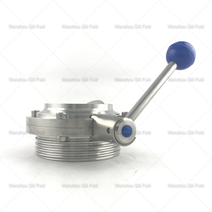 sanitary stainless steel welded threaded butterfly valve x7