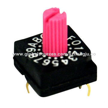 Code Switch Electrical Rotary Code Switch With Dielectric Strength 250v Dc, 100ma Maximum ...