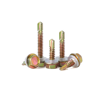 C1022A Hex Flange Head Yellow Zinc Self-Drilling Screw Yellow zinc Flange Screw