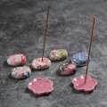 Ceramic Incense Stick Japanese Style Cherry Blossom Broad Bean Incense Holder Chopstick Rest Small Ornament