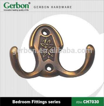 brass plated Zinc Alloy coat Hook