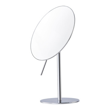 Round adjustable frameless standing mirror