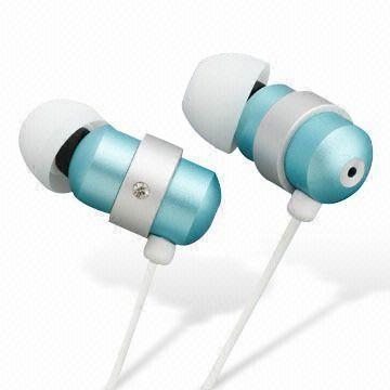 Latest Design Metal Earphone with Jewel, Max Input Power of 60mW