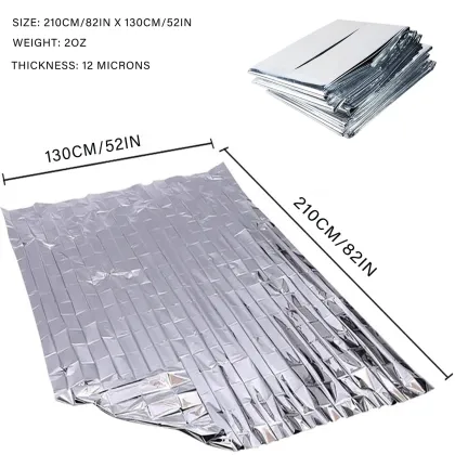Portable Aluminum Film Emergency Blanket - Double-sided Thermal Insulation Outdoor Survival Blanket