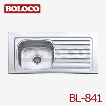 Orta ve düşük Lehçe/saten/YYK-inci tek kabın tek bulaşıklık kaynak dikdörtgen/kare lavabo 304 201 * Bl-841