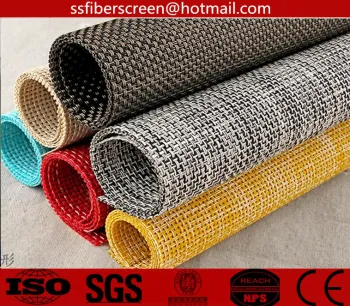 PVC coated polyester fabric mesh textilene dinning table placemats