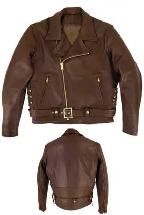 Leather motorbike men jacket