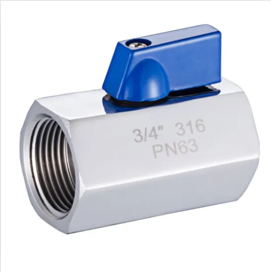 1PC Stainless Steel F/F Thread Mini Ball Valve
