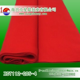 High quality Wholesale price 100% Red color Wool felt for Decoration and other use