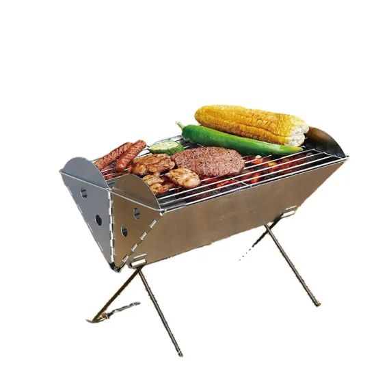 LOW Prices Mini Folding Outdoor Stainless Steel Barbecue Charcoal portable foldable grill bbq