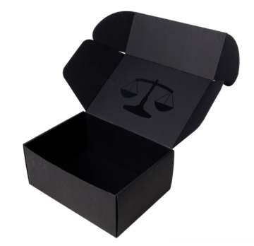 Box di spedizione ondulato carta kraft nero personalizzato