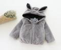 Nouveau manteau de fausse fourrure de lapin des enfants des enfants tridimensionnels oreilles belle automne et hiver coton