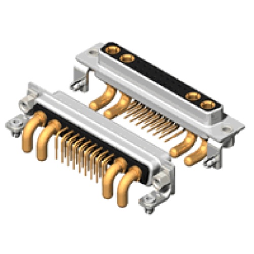 21W4 D-Sub High Current Connector Female Right Angle