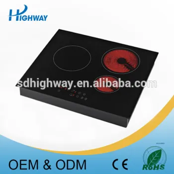 Househould Appliance hybrid induction cooker with 3 burners