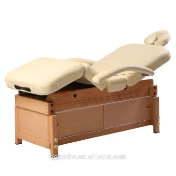 Deluxe salon & spa stationary table with cabinet-- FIX-4C