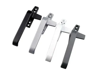 Door and window handles thin coating powder coating