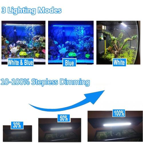 Lampu bar LED biru putih untuk tangki ikan