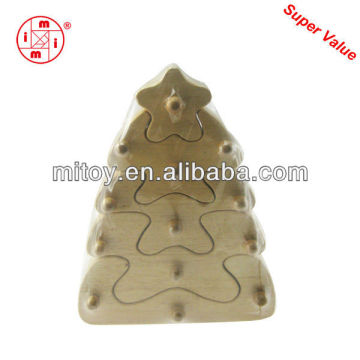 wooden 5 pcs tree puzzle