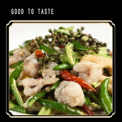 Thickly spiced green peppercorn oil