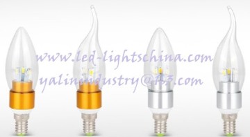 3W 5630SMD E14 LED candle lamp, 360degree decorative chandelier bulb lamp