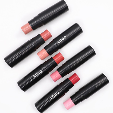 Custom Natural Cheek Makeup: Lovely Blush Private Label Double Ended Pink Cream Blush Stick