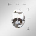 Deco Asymmetric glass ground edge wall mirror