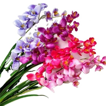 Silk Freesia Flower Green Leaf Artificial Decorative Plants