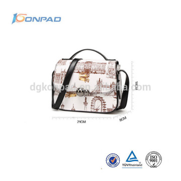 Cartoon Printing Leisure Style PU Leather Women Handbag